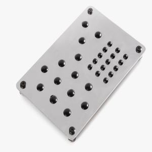 Plaque de fixation en aluminium CNC avec trous filetés |   Plaque de fixation de précision pour le travail de fraisage, finition anodisée/meulée, 20/25 mm - Product Image 1