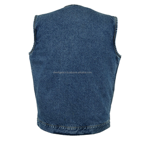 Gilet en jean bleu pour homme, vêtement d'extérieur, fermeture à boutons, mode décontractée d'hiver, classique - Product Image 2