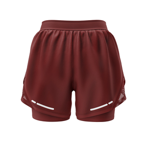 Shorts de course pour hommes respirants, à séchage rapide, légers, en Spandex/Nylon, taille mi-haute, avec taille élastique et couche en mesh pour l'entraînement sportif - Product Image 4