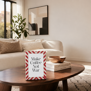 Red & White Striped <b>Wooden</b> Photo <b>Frame</b> Set | Modern Tabletop <b>Picture</b> <b>Frames</b> with Inspirational Quote | Decorative Desk & Home - Product Image 4