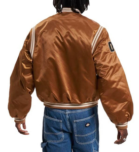 Veste en satin 100% authentique avec tissu en toile et logo sur le devant pour homme, chaude et confortable pour l'hiver - Product Image 2