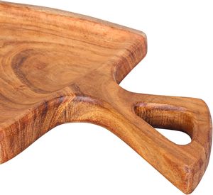 High Quality Acacia Wood Edge Serving <b>Tray</b> for Food Steak Pasta <b>Snacks</b> Rustic Serving <b>Tray</b> Wholesale Kitchenware Dishware - Product Image 3