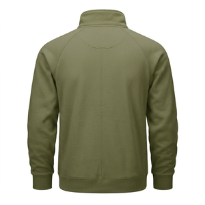 Sudadera de Alta Calidad con Cierre de Cremallera de un Cuarto para Hombre, 100% Algodón, Logotipo Personalizado, Sudadera Básica de Algodón Mezclado, Color Sólido, con Cierre de Cremallera de un Cuarto - Product Image 2