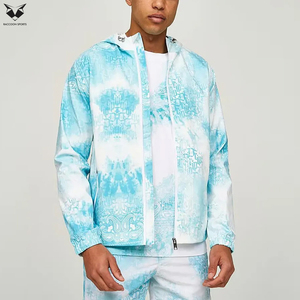Fully Customized Made Good Supplier Unique Design Outer Wear Premium Quality OEM ODM Service Men Nylon Short Hoodie <b>Sets</b> - Product Image 4