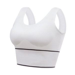 New Arrival Women Underwire Seamless Breathable Sports Bra Quick Drying Plus Size Cup Simple Lace Yoga High Support Front - Product Image 1