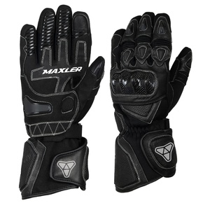 Gants longs de moto en cuir respirant pour la course en plein air, protection intégrale des doigts, pour le motocross - Product Image 1