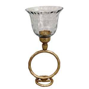 Porte-bougie créatif en métal et verre de forme spéciale, décoration unique pour mariage, fête et festival, support de bougie au design unique - Product Image 2