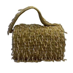 Designer Artisan Handmade Crystal Stone Broderie perlée Pochette de mariée Sacs à main sophistiqués pour les occasions spéciales du soir - Product Image 1