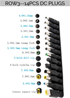 Connecteurs universels DC, Kit de 34 pièces pour chargeur d'ordinateur portable, embouts d'alimentation DC, prise femelle 5.5x2.1mm à prise mâle 5.5x2.1mm