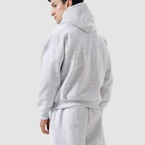 Modern Casual Loose Style Cotton Blended Baggy Hoodie Soft Breathable High Quality Comfortable Daily Wear Men - Product Image 4