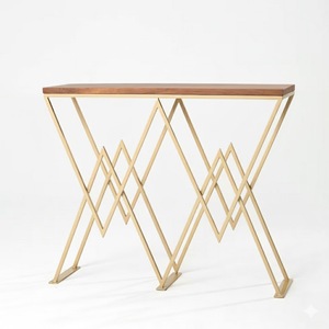 Console moderne en acier inoxydable doré avec plateau en verre trempé noir, meuble rectangulaire pour entrée, hall ou foyer, pour maison ou hôtel - Product Image 2