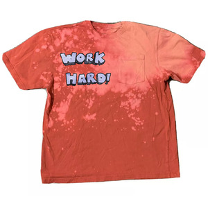 Camiseta Work Hard Tie Dye Unisex de Manga Corta, Cuello Redondo, 100% Algodón, Corte Regular, para Todas las Temporadas, Patrón Verde y Blanco, Talla Grande - Product Image 6