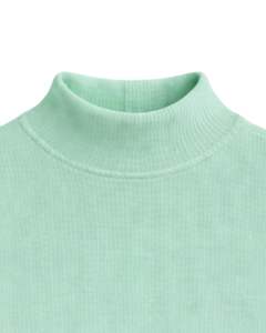 Top Corto Personalizado Verde Menta con Cuello Alto y Canalé, Sin Mangas, Ajustado, Elástico, Informal, de Verano, para Mujer - Product Image 5