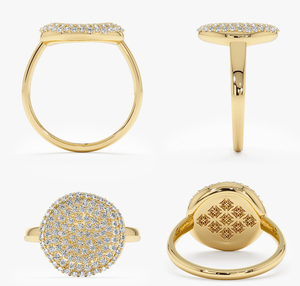 Bague vintage en or avec diamant de laboratoire certifié IGI, taille brillant, haute pureté, pour femme, idéale pour fiançailles, mariage, anniversaire, ou usage quotidien - Product Image 4