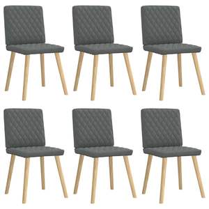 Ensemble de 6 chaises de salle à manger gris foncé - Product Image 1