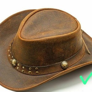 Sombrero Vaquero de Cuero Marrón Vintage de Ala Ancha para Adultos Unisex, Uso en Exteriores para las Cuatro Estaciones, Anwar Enterprises AL-7001 - Product Image 5