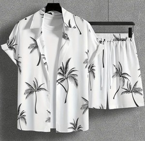 Conjunto Deportivo GENERSA para Hombre, Negro, Poliéster, Cuello Redondo, Manga Corta, Cintura Elástica, Pantalones Cortos, Casual, Verano - Product Image 4