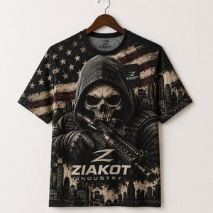 Wholesale Ziakot Industry Custom <b>Black</b> <b>Black</b>-Pink Flamingo 3D Pattern <b>Long</b> <b>Sleeve</b> Performance <b>T</b>-<b>Shirt</b> - Product Image 5