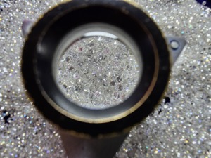 Synthetic Lab Grown Brilliant Cut Diamonds Melee 1.35mm 1.39mm DEF VVS VS Clarity High Quality Certified R&K GEMS HK8 Model - Product Image 4