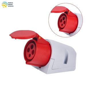 Prise industrielle triphasée de haute qualité 16A 380-415V IP44 3P+E 6h CEE LX-114N - Product Image 3