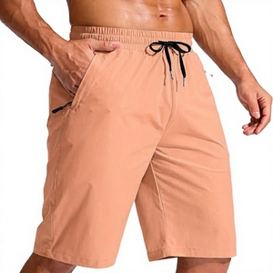 Shorts de sport pour hommes en polyester et élasthanne à séchage rapide et réfléchissants, avec poches latérales zippées, pour la remise en forme, le golf et la salle de sport - Product Image 3