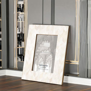 Cadre photo 4x6 avec verre et cadre en bois rustique brun, pour affichage mural ou sur table, portrait ou paysage, fixation murale - Product Image 5