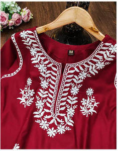 Conjunto de Kurta Plazzo bordado con estampado de ropa india y paquistaní listo para usar para mujer con talla grande disponible - Product Image 3