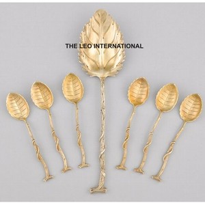 Brass Metal Unique Shape Silver Finished Cutlery Set Fancy Style Luxury Handmade Hot Selling Good Quality - Product Image 4