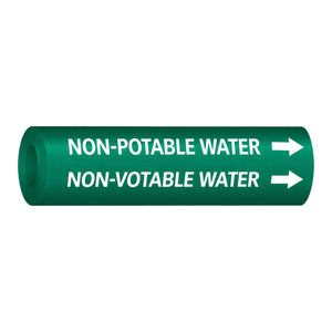 Marcador Flexible para Tuberías de Agua No Potable de Alto Rendimiento, 5 x 8 Pulgadas, para Tuberías Industriales, de Brady - Product Image 1