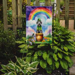 Irish Wolfhound St Patrick's Day Garden Flag Boîte aux lettres multicolore Bannière de cour décorative pour Patio Artwork pour parterres de fleurs Cour - Product Image 2