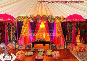 Hot Selling Muslim Wedding Walima Stage <b>Decor</b> Props Amazing Mehndi & Sangeet Night <b>Party</b> Stage Stunning Mehndi/Sangeet Stage <b>Set</b> - Product Image 2