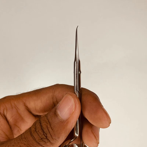 Ciseaux à cuticules professionnels pliables en acier inoxydable à pointe incurvée, nouveau design, logo personnalisé, outils de manucure - Product Image 5
