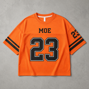 Maillot de football américain Y2K surdimensionné pour femme, coupe carrée, personnalisé, en maille, style streetwear, respirant, pour le jour du match - Product Image 2