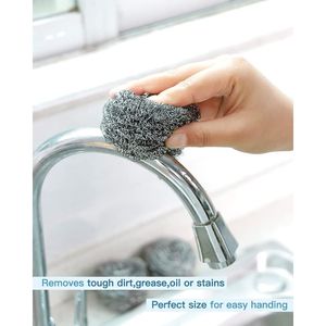 Set di 12 Spugne in Lana d'Acciaio per Pulizia di Piatti, Pentole, Forni, Griglie, Spugne in Acciaio Inox per Cucina - Product Image 4