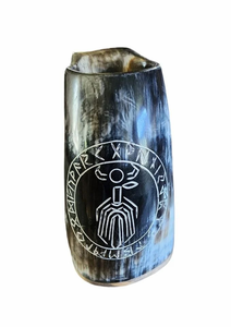 Corne à boire Viking en corne de buffle, verre à bière médiéval en corne d'ox naturelle polie - Product Image 3