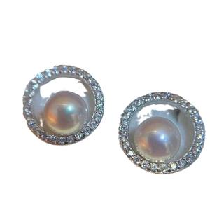 Pendientes de Plata de Ley S925 con Perlas de Agua Dulce Naturales de 7-8 mm, Casi Micro Agua - Product Image 5