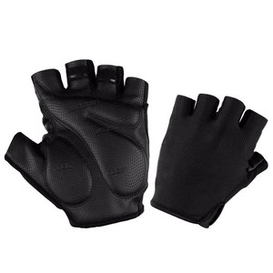 Gants de cyclisme demi-doigts noirs et vert citron en polyester unisexe, design à enfiler pour l'été - Product Image 6