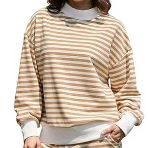 เสื้อสเวตเชิ้ตคอเต่าสีลาเวนเดอร์ทรงโอเวอร์ไซส์สำหรับผู้หญิง ผ้าถักเนื้อผ้าฝ้ายผสมใยไผ่ สีพื้น สวมใส่สบายๆ ในฤดูใบไม้ร่วง - Product Image 3