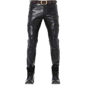 Pantalon en cuir pour homme PIHA SPORTS, coupe droite, taille haute, devant plat, décontracté, fermeture éclair, imperméable, respirant, pour l'extérieur - Product Image 1