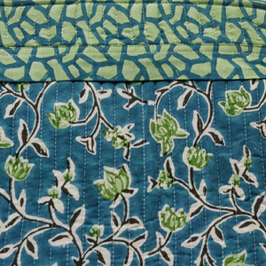 Funda para Portátil de Algodón Estampada a Mano Artesanal India, Ecológica, Acolchada, Duradera, Lujosa, Clásica, con Bolsillos con Cremallera, Larga - Product Image 2