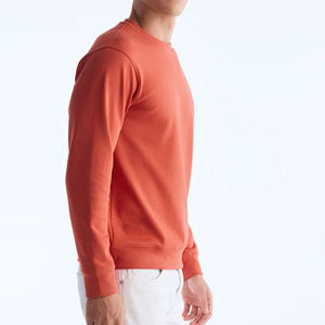 HIFFU SPORTS WEAR เสื้อสเวตเชิ้ตคอกลมแขนยาวสีทึบสำหรับผู้ชาย ผ้าฝ้ายถัก 100% ระบายอากาศได้ดี แห้งเร็ว ทุกฤดูกาล สีขาว - Product Image 5