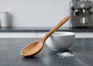 Louche à soupe en bois artisanale légère et écologique, à long manche, en bois naturel, cuillère de service, ustensile de cuisine - Product Image 3