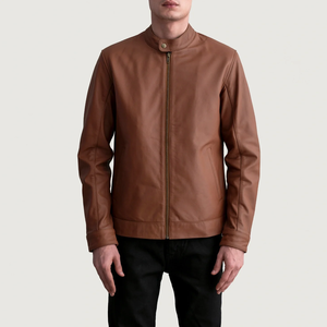 2026 Men's Leather <b>Jacket</b> or Spring Autumn Motorcycle Style Natural Leather <b>Slim</b> <b>Fit</b> Biker Coat Customized Leather <b>Jackets</b> - Product Image 3