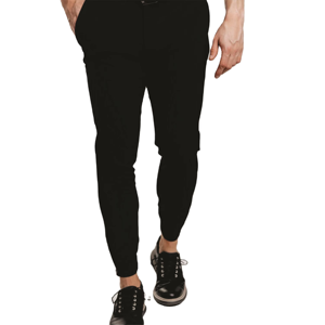 Men's Lightweight 97% Polyester & 3% Spandex Golf Pants Classic Fit Quick Dry Casual <b>Work</b> Dress Black Pants with Solid Pattern - Product Image 4