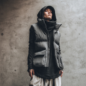 Down Puffer Vest <b>Tops</b> Men Hooded Sleeveless Padded Jackets Men's <b>Bubble</b> Sleeveless Warm Up Puffer Vest Mens - Product Image 5