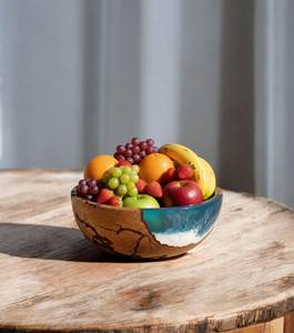 Tazón para Servir Ensaladas de Resina de Diseño Moderno Hecho a Mano de la Mejor Calidad, MODELO Mango Wood Bows, Personalizable para Bodas y Fiestas - Product Image 1