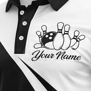 Sublimation Printing Breathable Plus Size Available Multiple Sizes for Teams Fashionable 100% Polyester <b>Bowling</b> Jersey Low MOQ - Product Image 6