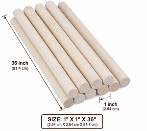 ผู้ผลิตเวียดนาม ไม้เดือยกลมขนาด 1 x 36 นิ้ว ทำจากไม้ป็อปลาร์ ไม้แท่งเวียดนามสำหรับงานฝีมือและเฟอร์นิเจอร์ ไม้เดือย ไม้แท่ง และไม้เส้น - Product Image 2