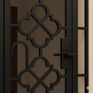 KHP Traditional Wrought Iron Security Door Manual <b>Swing</b> Exterior Entry Metal Gate Finished Surface Anti-Theft Design 1 Year - Product Image 4