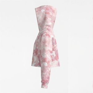 Nueva Sudadera con Capucha Corta Estampada Floral para Mujer con Logotipo Personalizado, de Manga Larga, Tejida, Informal, para Primavera, con Patrón Rosa - Product Image 4